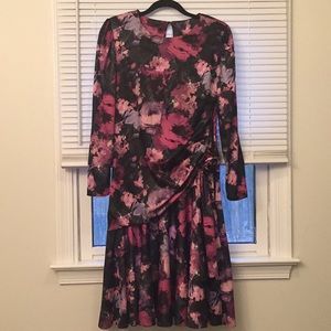 Vintage 80’s Floral Long Sleeve Dress